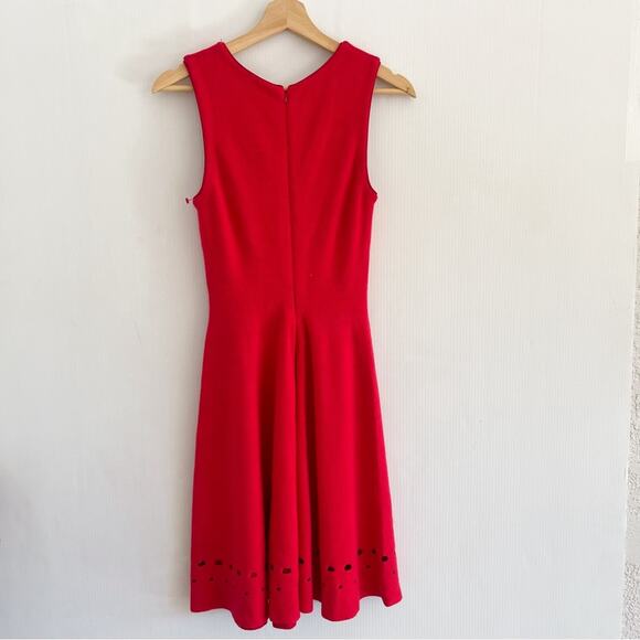 Issa London | Red Fit & Flare Circle Dress Sweater - Picture 4 of 8
